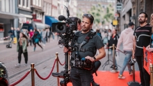 Shooting the opening for The Masked Singer in Amsterdam in front of the famous Tuschinskitheather